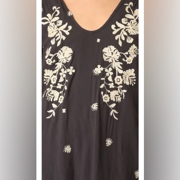 Free People Sweet Tennessee Mini Swing Dress-Size Medium-Black - Picture 5 of 11